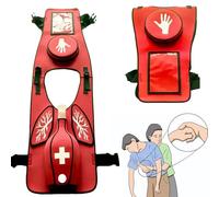 Grpquatsch Anti-Suffocation Training Vest, Vest Heimlich Practice Training Model Airway Obstruction Simulation With Back Shot For Nurse & Student First Aid Teaching Accessories RedAdult