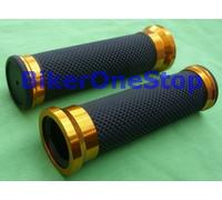 GRPRD31 - Handlebar GRIPS Rubber & Alloy 22mm & 25mm Motorcycle Bars NEW