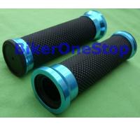 Bike It Motorcycle Grips Twin Ring 22/25mm Motorbike Handlebar Grip Blue