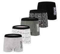 GRPSKCOS Boys Boxer Shorts 5 Packs Boys Underpants Cotton Breathable Underwear Briefs 8-14 Years (01 Black White Game, 11-12 Years)