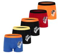 GRPSKCOS Boys Boxer Shorts 5 Packs Boys Underpants Cotton Breathable Underwear Briefs 8-14 Years (04 Blue Yellow Game, 11-12 Years)