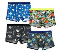 GRPSKCOS Boys Underwear, 4 Pack Boys Boxer Shorts Kids Youth Soft Cooling Underpants(02 Soccer, 10 Years)