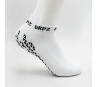 GRPZ Sports Workout PRO Grip Sock Ankle Length - White - Medium (UK 7-11)