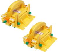 GRR-Ripper+ Plus by Microjig. Includes SafeRip Kit. Fully Adjustable 3D Push Block for Table Saws, Router Tables, Band Saws, and Jointers., Yellow/Green, 2 Pack