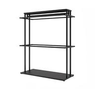 GRRICEPL Curtain Sample Display Stand, Sheet Sample Fabric Display Rack, Large Capacity Heavy Duty Multifunctional Stoarge Organizer (Color : Black, Size : 150x50x150cm)