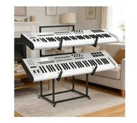 GRRICEPL Double-Tier Electronic Keyboard Display Stand, Multi-Tier Electronic Keyboard Storage Rack, Guzheng Display Stand/Keyboard Stand(70x60x155 cm)