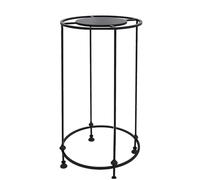 GRRICEPL Freestanding Round Garment Display Retail Rack, Commercial Clothing Hanging Rack, Floor-Standing Multi-Purpose Metal Shelf for Clothes Storage(Black)