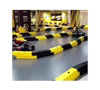 GRRICEPL Go Kart Barrier Track, Go Kart Track Runway Water-filled Fence, Outdoor Game Activities/Cinema Bumper Car Lane, Snap Combination Connection (Color : Rosso, Size : 100x12x18cm)