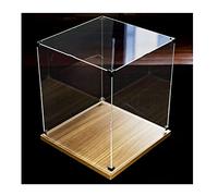 GRRICEPL Helmet Display Stand, Motorcycle Helmet Storage Cabinet, Storage Box Handicraft Display Case Glass Alloy (Color : Clear-A, Size : 35x35x35cm)