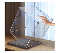 GRRICEPL Helmet Display Stand, Motorcycle Helmet Storage Cabinet, Storage Box Handicraft Display Case Glass Alloy (Color : Clear-B, Size : 40x40x40cm)