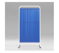 GRRICEPL Mobile Medical Privacy Screen, Folding Portable Room Divider, 360° Rotatable (2 Lockable), for Clinic/Beauty Salon/Office(Deep-Blue)
