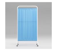 GRRICEPL Mobile Medical Privacy Screen, Folding Portable Room Divider, 360° Rotatable (2 Lockable), for Clinic/Beauty Salon/Office(Light-Blue)