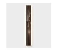 GRRICEPL Narrow Wall Art, Large Abstract Decorative Paintings, Wall Sculptures With LED Lights, Crystal Porcelain Painting Panels(Black-H,20X160 CM)