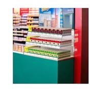GRRICEPL Store Cigarette Display Shelves, Trapezoidal Multi-layer Cigarette Rack, Wall Mounted Retail Display Case, Automatic Cigarette Pusher (Color : Clear, Size : 32x29x30cm)