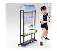 GRRICEPL Tennis Racket Garage Storage Carts, Mobile 2-Tier Tennis Racket Holder, for Home Gym, Gymnasium, Church And Fitness Studio