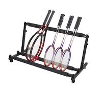 GRRICEPL Tennis Racket Storage Rack, Holds Up To 7/14 Adult Racquets, Black, 90.5x43.5x(40-55) cm, Modern, Adjustable, Versatile Design, Perfect for Tennis Courts, Home, Training Areas
