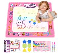 Grriopi 2 3 4 5 6 Year Old Girl Gifts, Water Drawing Mat Toys for 2-6 Year Old Girls Presents for 2-5 Year Old Girls Montessori Toys for 2-6 Year Olds
