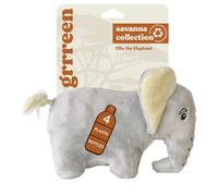 GRRREEN Savannah Collection Dog Toys | Medium Sized Ellie The Elephant | Cute, Durable, & Sustainable Plush Chew Toys for Dogs | Made from Eco Friendly & Recycled Materials | Go Green!