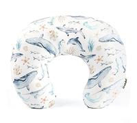 GRSSDER Nursing Pillow Cover Stretchy Minky Removable Nursing Covers for Breastfeeding Pillows, Ultra Soft Comfortable Slipcover for Girls and Boys, Whale Sea World Pattern