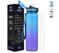 Grsta Thermal Water Bottle, 1 Litre Water Bottle, BPA Free Drinking Straw Water Bottle, Vacuum Insulated, Leakless Gym Water Bottle, Stainless Steel Thermal Water Bottle for Sports, Camping, Cycling