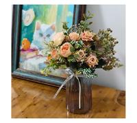 GRSTREE Artificial Flowers for Decoration 4 Bunches Realistic Peony Rose Silk Flowers For Home Decoration Indoor Wedding Party Artificial Plants Outdoor Well Mix Matched Faux Bouquet Pink