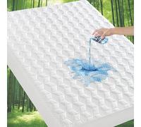 GRT Waterproof Mattress Protector King, Rayon Bamboo Mattress Protector Cooling Breathable, 3D Air Fabric Soft Mattress Cover with 6-26 inches Deep Pocket, Mattress Pad Machine Washable
