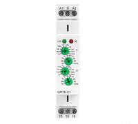 GRT6-S1 Cyclic Time Delay Relay 0.1s-100 Days, 1SPDT 10A AC230V/ACDC 24-240V, DIN Rail Mount with LED Indicator, Reliable Industrial Automation Timer(AC/DC24-240V)
