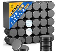 Grtard 100 Pack Ceramic Magnets for Crafts, Small Round Disc Crafts Magnets with Adhesive Backing, Flat Circle Ferrite Industrial Magnet for Craft, DIY, Science, Hobbies, Project, 0.71inch x 0.12inch