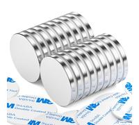 Grtard 16 Pack Magnets, 30 x 3 mm Pull Super Strong Neodymium Disc Magnets, Magnet Strong with Double-Sided Adhesive, Powerful Permanent Rare Earth Magnet for Fridge, DIY, Building, Craft