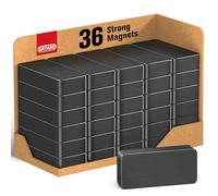 Grtard 36 Pack Heavy Duty Ceramic Magnets Strong, 1 7/8" x 7/8" x 3/8" Rectangular Ferrite Magnets, Grade 8, Black Ceramic Blocks Magnet for Crafts, DIY, Science, Fridge, Whiteboard, Hanging Tools