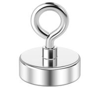 Grtard Fishing Magnets 150lbs Neodymium Magnet, Powerful Permanent Rare Earth Magnet with Countersunk Hole Eyebolt for Retrieving in River and Magnetic Fishing - Diameter 1.42 inch