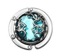 Grtdrm Heart Shape Premium Foldable Handbag Bag Purse Hanger Table Hook Holder (Azure)