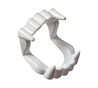 Grtheenumb 1pc Vampire Teeth, White Plastic Fake Fangs for Kids Party Props Halloween Party Fangs