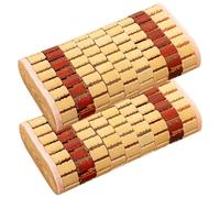 Grtheenumb 2Pcs Bamboo Pillow, Wood Cooling Pillow Chinese Style Bamboo Headrest Natural Sauna Neck Rest Spa Steam Sauna Pillow Breathable Hollow Pillow for Sauna Home Spa