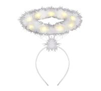 Grtheenumb Angel Halo Headband, Light Up LED Angel Headband for Christmas, Halloween, Parties - White, One Size, Unisex-Adults