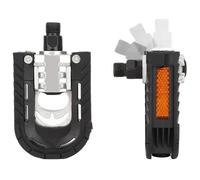 Grtheenumb Bike Pedals, Folding Bike Pedals 9/16'' Mountain with Reflective Strip 1 Pair Sturdy Non-Slip Wide Flat Bicycle Foldable for Road BMX Bikes bicycle
