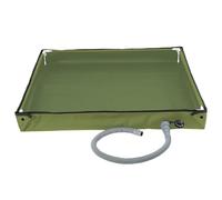 Grtheenumb Camping Shower Mat, Portable Shower Pan, 31.5x31.5x3.9 Inch Foldable Outdoor Floor with Detachable Drain Pipe, Ideal for Camping, Garden, Sand Toy, Pet, Car