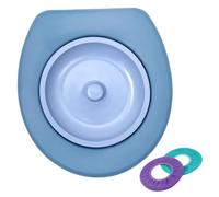 Grtheenumb Camping Toilet Seat, Bucket Toilet Seat with Lid, 250kg Load Waterproof PVC Camping with Fixed Slots, Portable Lid for Long Trips Hiking Indoor Outdoor