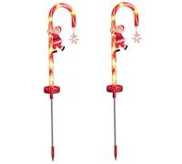 Grtheenumb Candy Cane Christmas Decorations|Christmas Outdoor Decorations, 2PCS 8LED Solar Candy Cane Lights, 28 Inch Waterproof for Garden Lawn Yard Pathway Patio