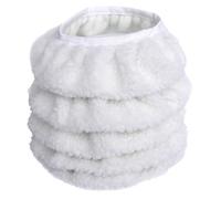 Grtheenumb Car Polish, Microfiber Polishing Pad 5Pcs 9-10 Inch Buffer Polisher Pads with Elastic Washable Reusable White Microfiber Buffing Pad for Car Buffer Polisher, Microfiber Buffing Pad