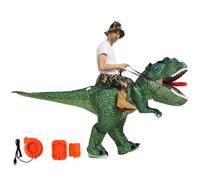 Grtheenumb Dinosaur Costume, Inflatable Dinosaur Costume Polyester Halloween Funny Riding for Adults Men Women