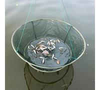 Grtheenumb Foldable Fishing Net, Portable Fishing Net Landing Fishing Pier Nets Folding Fishing Net Hand Cast Cage for Catching Fish Shrimp Crab