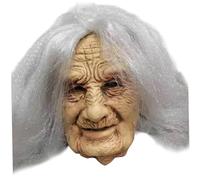 Grtheenumb Human Latex Mask|Old Man Mask Realistic Face Latex Head Cover for Halloween Masquerade Prop & Prank