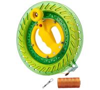Grtheenumb Kite String with Reel and Lock, 8.7 Inch Kite Reel Winder with 765 Yard Anti-Winding Cord, Portable String Line Spool for Outdoor Green