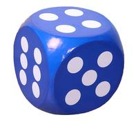 Grtheenumb Large Foam Dice, 12" Foam Dice, 6-Sided Soft with Rounded Corner, Fade-Resistant Blue, Multi-Purpose for Outdoor Games, Kindergarten, School