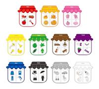 Grtheenumb Magnetic Color Sorting Set for Fridge Cognitive Training Magnets for Kids with 11 Colors and 44 Magnets Alphabet & Vocabulary Learning Toddler for Home Kindergarten