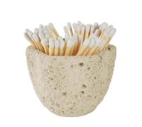 Grtheenumb Matches In A Jar, Concrete Match Holder With Striker, Apricot Hexagonal Petal Edge Empty Jar - Ideal For Long Matches For Lighting Candles & Candles, Multi-purpose Storage Decor, Boxed