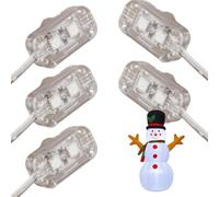 Grtheenumb Mini LED Module, 5led Inflatable Light Strip Waterproof Plastic Small LED Light with 9.8ft Cable for Yard Holiday Inflatables, Christmas Blowups