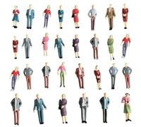 Grtheenumb Mini People, 30Pcs Mini People Figurines, 1: 30 Scale Vivid, Colorful Plastic Miniature Figurines for Dollhouse, Landscape, Scenes