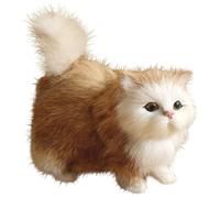 Grtheenumb Realistic Cat Stuffed Animal|Realistic Cat Cute Standing Plush Simulated Artificial Faux Fur Doll Decorative Detailed Photography Prop, Yellow